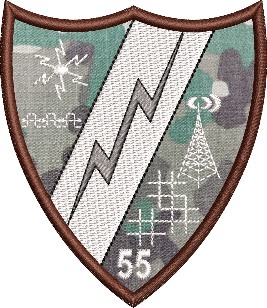 ECUSON / EMBLEMA BATALIONUL 55 COMUNICATII SI INFORMATICA NAPOCA - COMBAT